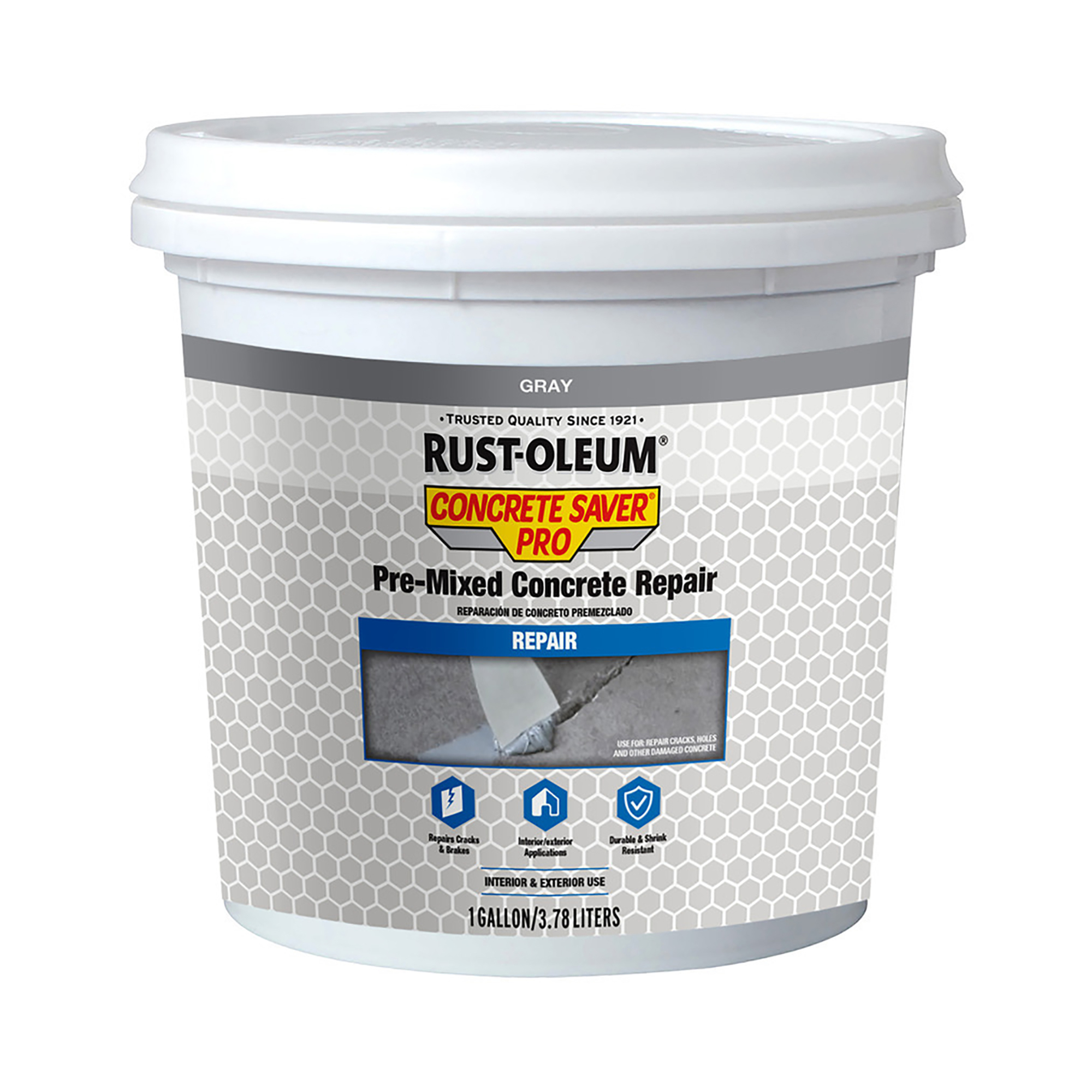 Rust-oleum, Pre-Mixed Concrete Repair, Gray, 1 Gallon, 4 Pk, Container Size 1 Gal, Model# 392528DS